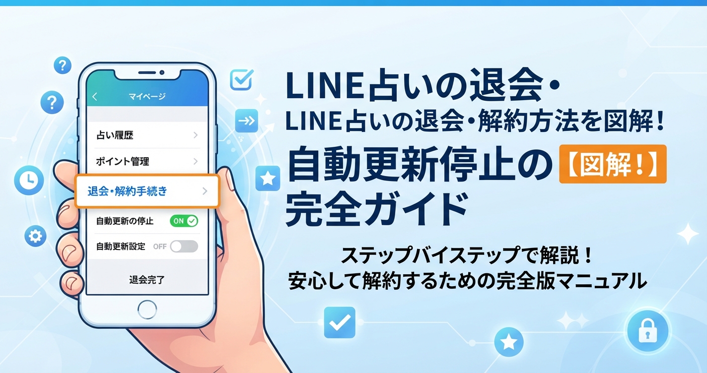 Line占いの退会・解約方法を図解！自動更新停止の完全ガイド