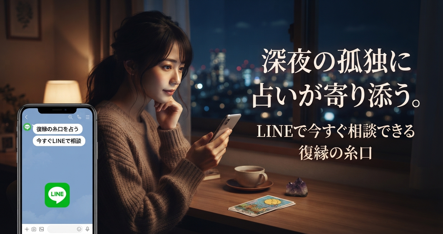 深夜の孤独に占いが寄り添う。Lineで今すぐ相談できる復縁の糸口
