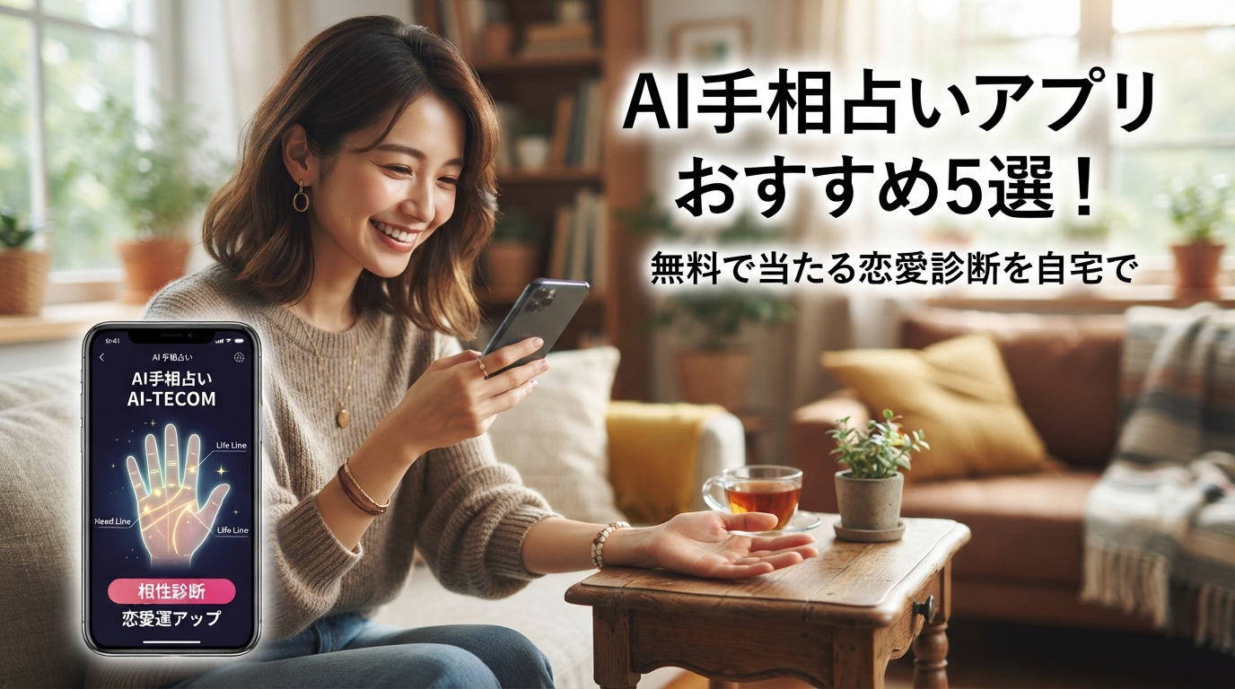 AI手相占いアプリおすすめ5選！無料で当たる恋愛診断を自宅で