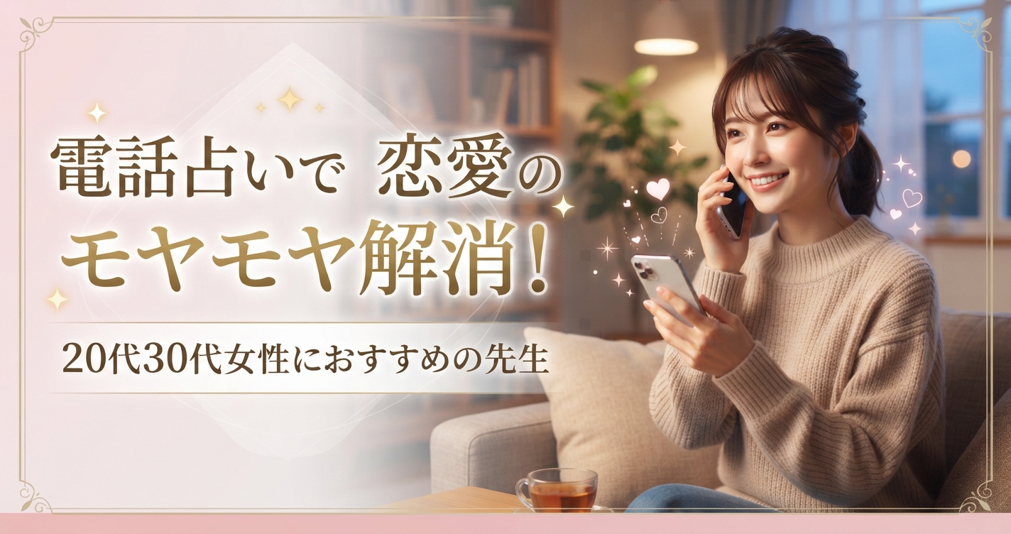 電話占いで恋愛のモヤモヤ解消！20代30代女性におすすめの先生