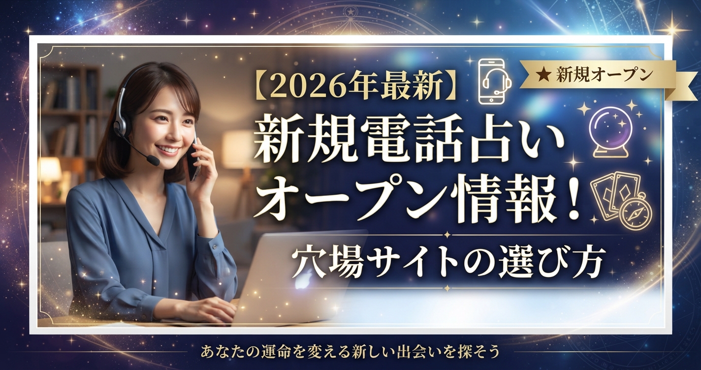 【2026年最新】新規電話占いオープン情報！穴場サイトの選び方