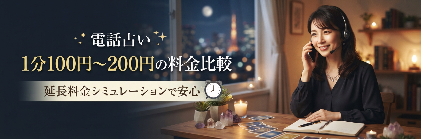 電話占い1分100円〜200円の料金比較｜延長料金シミュレーションで安心